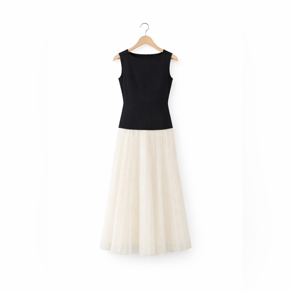 Moon River | Black & Ivory Tulle Midi Dress | Urban Outfitters Brand | NWT - Picture 3 of 12